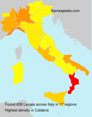 Surname Larosa in Italy