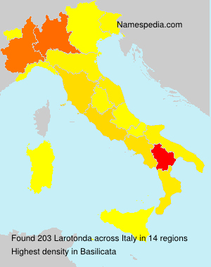 Surname Larotonda in Italy Surname Larotonda in Italy