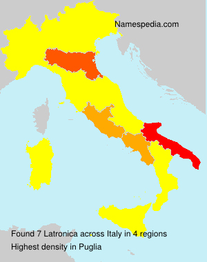 Surname Latronica in Italy Surname Latronica in Italy