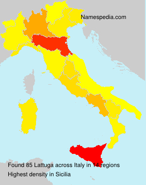 Surname Lattuga in Italy Surname Lattuga in Italy