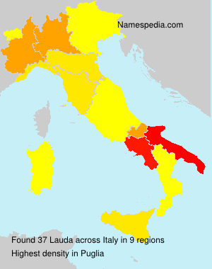 Surname Lauda in Italy Surname Lauda in Italy