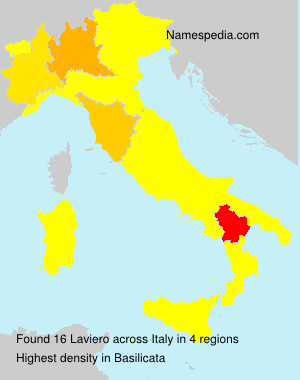 Surname Laviero in Italy Surname Laviero in Italy