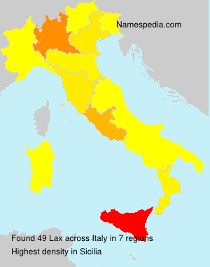 Surname Lax in Italy Surname Lax in Italy