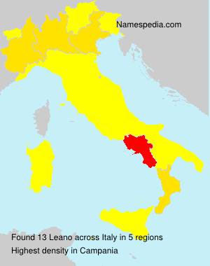 Surname Leano in Italy Surname Leano in Italy