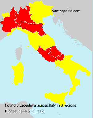 Surname Lebedeva in Italy Surname Lebedeva in Italy