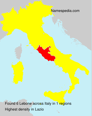Surname Lebone in Italy Surname Lebone in Italy