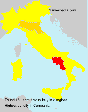 Surname Lebro in Italy Surname Lebro in Italy