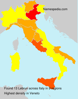 Surname Lebrun in Italy Surname Lebrun in Italy