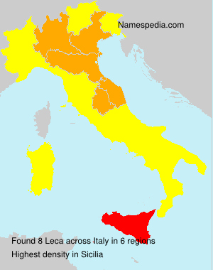 Surname Leca in Italy Surname Leca in Italy