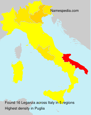 Surname Leganza in Italy Surname Leganza in Italy