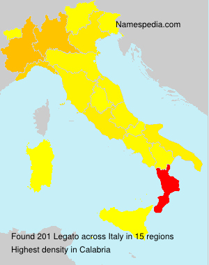 Surname Legato in Italy Surname Legato in Italy