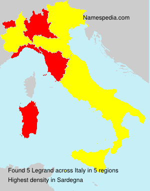Surname Legrand in Italy Surname Legrand in Italy