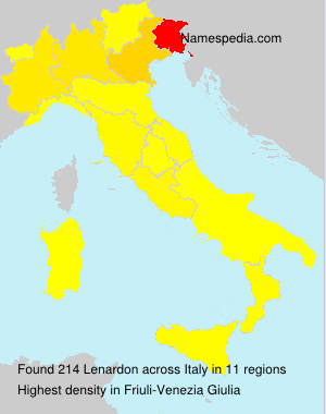 Surname Lenardon in Italy