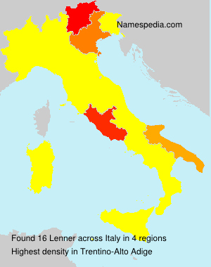 Surname Lenner in Italy Surname Lenner in Italy