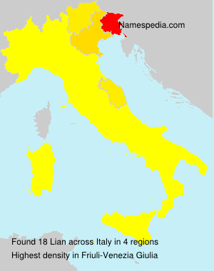 Surname Lian in Italy Surname Lian in Italy
