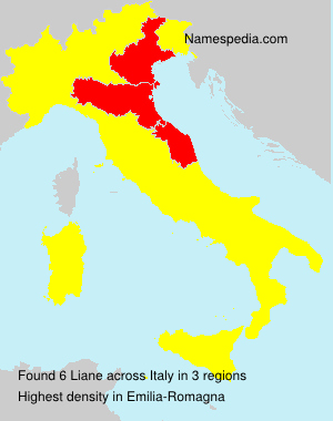 Surname Liane in Italy Surname Liane in Italy