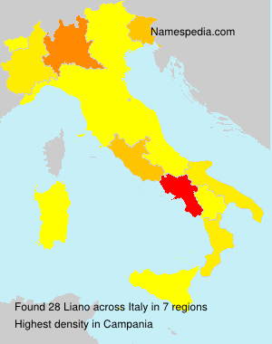 Surname Liano in Italy Surname Liano in Italy