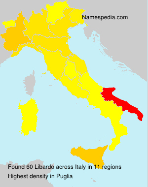 Surname Libardo in Italy Surname Libardo in Italy