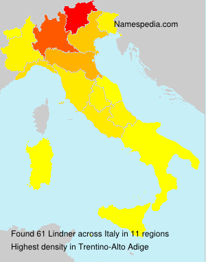 Surname Lindner in Italy Surname Lindner in Italy