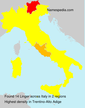 Surname Linger in Italy Surname Linger in Italy