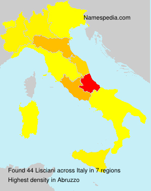 Surname Lisciani in Italy Surname Lisciani in Italy