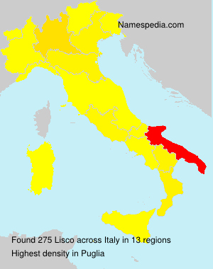 Surname Lisco in Italy Surname Lisco in Italy