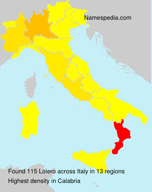Surname Loiero in Italy Surname Loiero in Italy