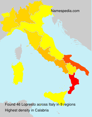 Surname Lopresto in Italy Surname Lopresto in Italy