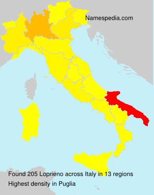 Surname Loprieno in Italy Surname Loprieno in Italy