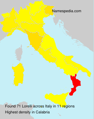 Surname Lorelli in Italy Surname Lorelli in Italy