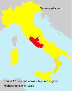 Surname Lorenna in Italy