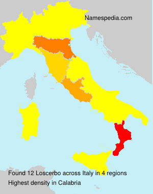 Surname Loscerbo in Italy Surname Loscerbo in Italy