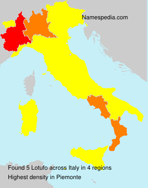 Surname Lotufo in Italy Surname Lotufo in Italy