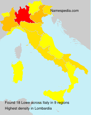 Surname Lowe in Italy Surname Lowe in Italy