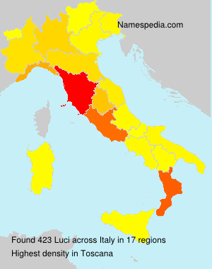 Surname Luci in Italy Surname Luci in Italy