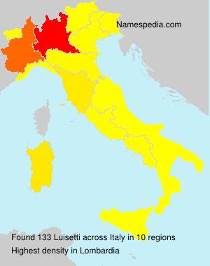 Surname Luisetti in Italy Surname Luisetti in Italy
