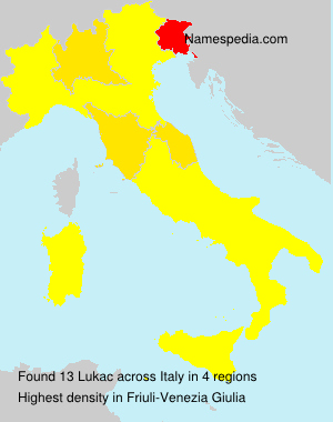 Surname Lukac in Italy Surname Lukac in Italy