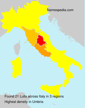 Surname Lulla in Italy Surname Lulla in Italy