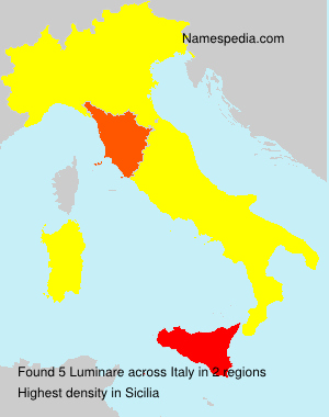 Surname Luminare in Italy