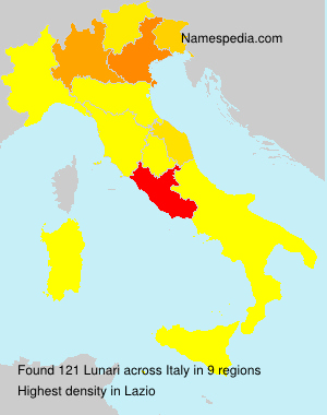 Surname Lunari in Italy Surname Lunari in Italy