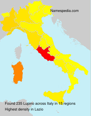 Surname Lupino in Italy