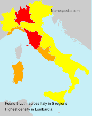 Surname Luthi in Italy Surname Luthi in Italy