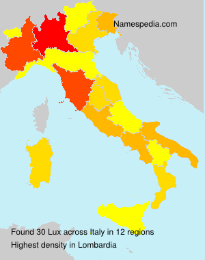 Surname Lux in Italy Surname Lux in Italy