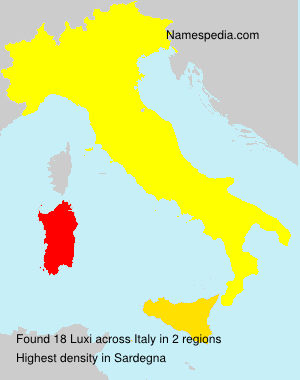 Surname Luxi in Italy Surname Luxi in Italy