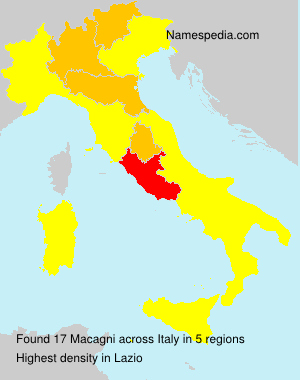 Surname Macagni in Italy Surname Macagni in Italy