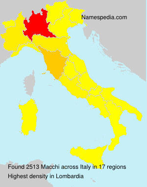 Surname Macchi in Italy Surname Macchi in Italy