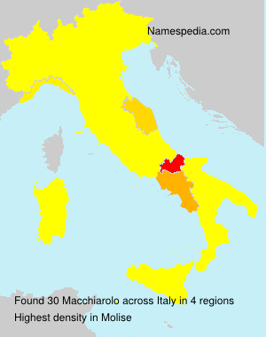 Surname Macchiarolo in Italy Surname Macchiarolo in Italy