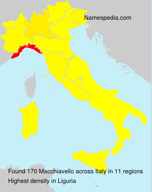 Surname Macchiavello in Italy Surname Macchiavello in Italy