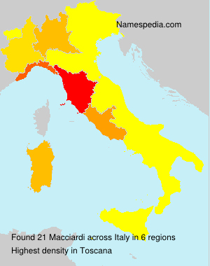 Surname Macciardi in Italy Surname Macciardi in Italy