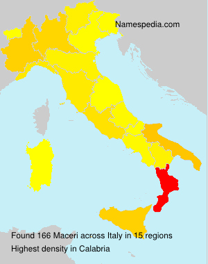 Surname Maceri in Italy